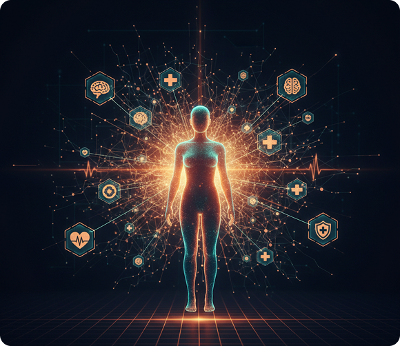 Digital health and connected care illustration